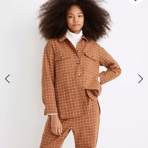 Madewell Waffleback Branner Shirt Jacket in Windowpane